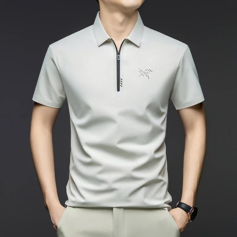 【折扣清仓】刺绣鸟夏季新款男士短袖polo衫时尚透气运动速干t恤
