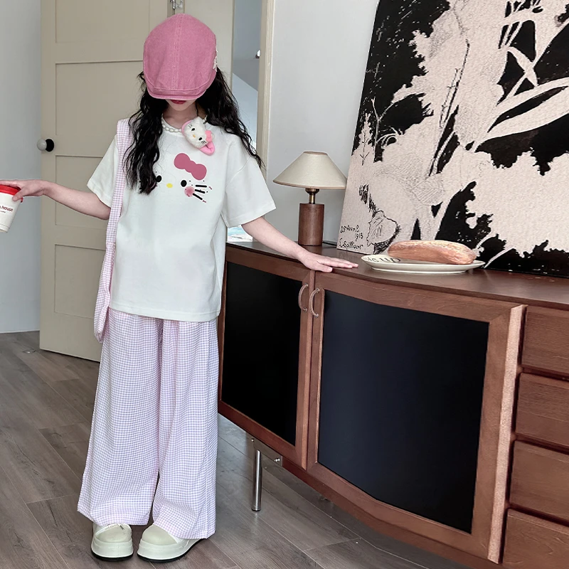 简约潮牌店铺儿童服装2025年新款衣服女童装夏装套装6-12岁高级感