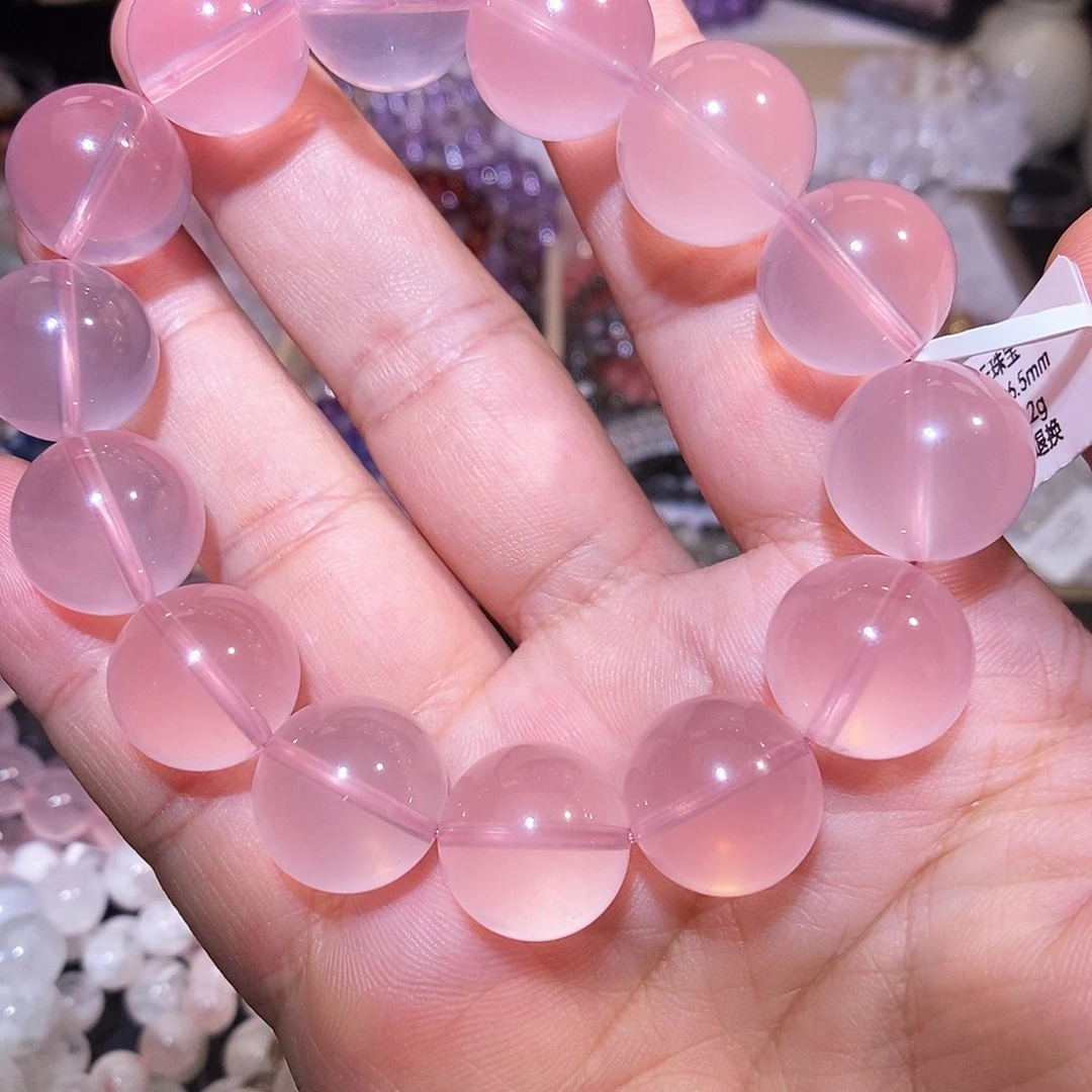 未镶嵌手链水晶马粉全净体16.5mm