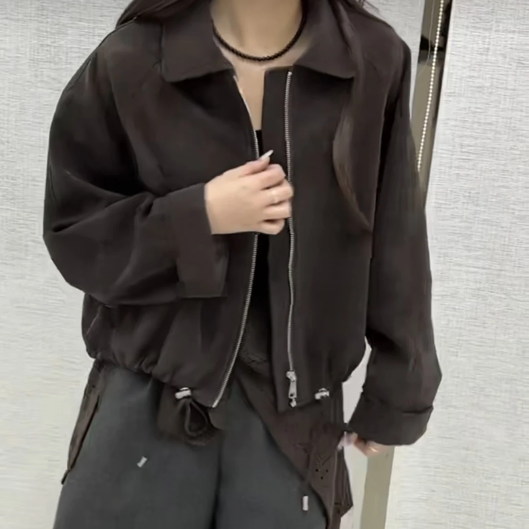 P&C studio 栗子味的冬天哑光夹棉皮衣外套