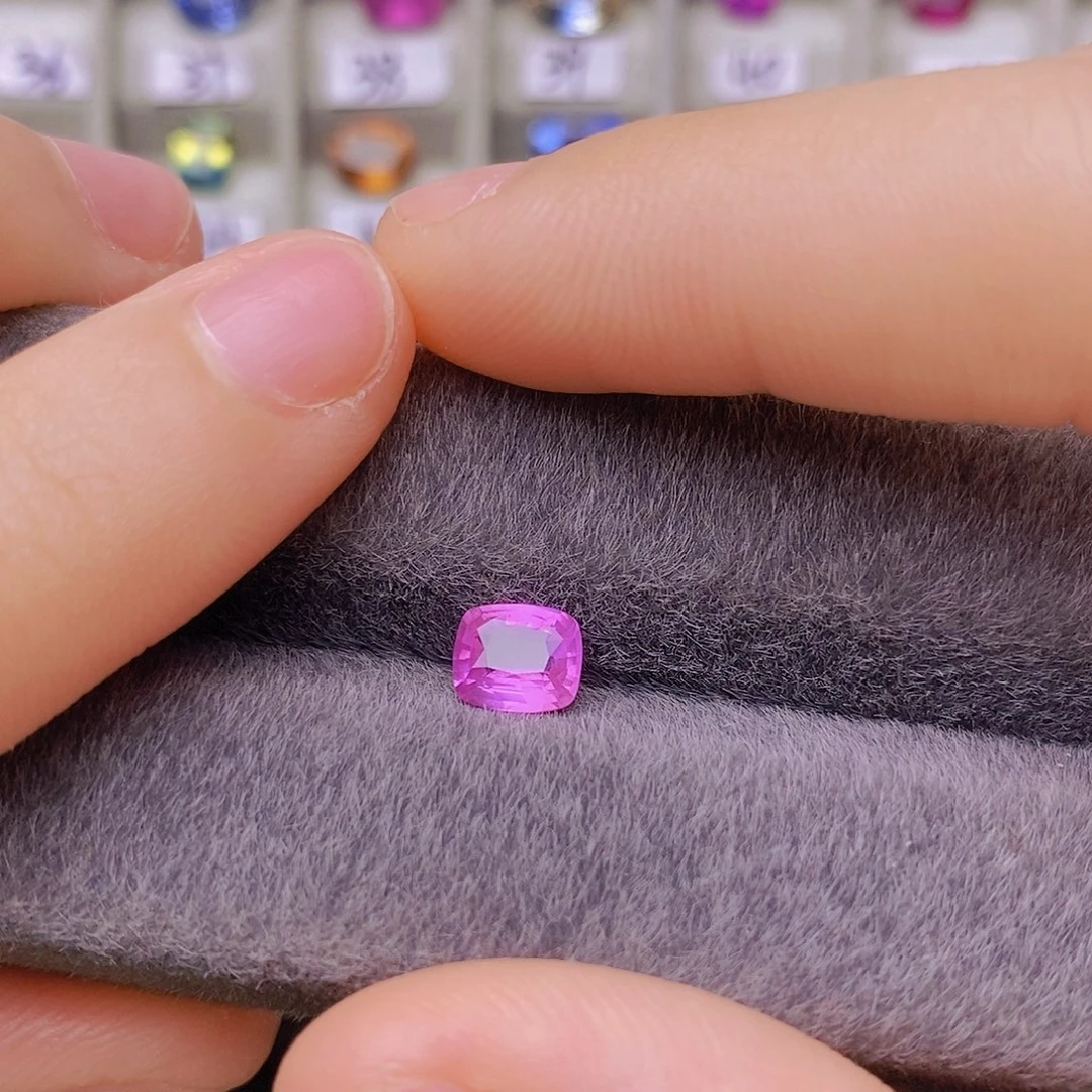 裸石蓝宝石无烧帕帕拉恰VB净度高火彩好1.02ct/0476