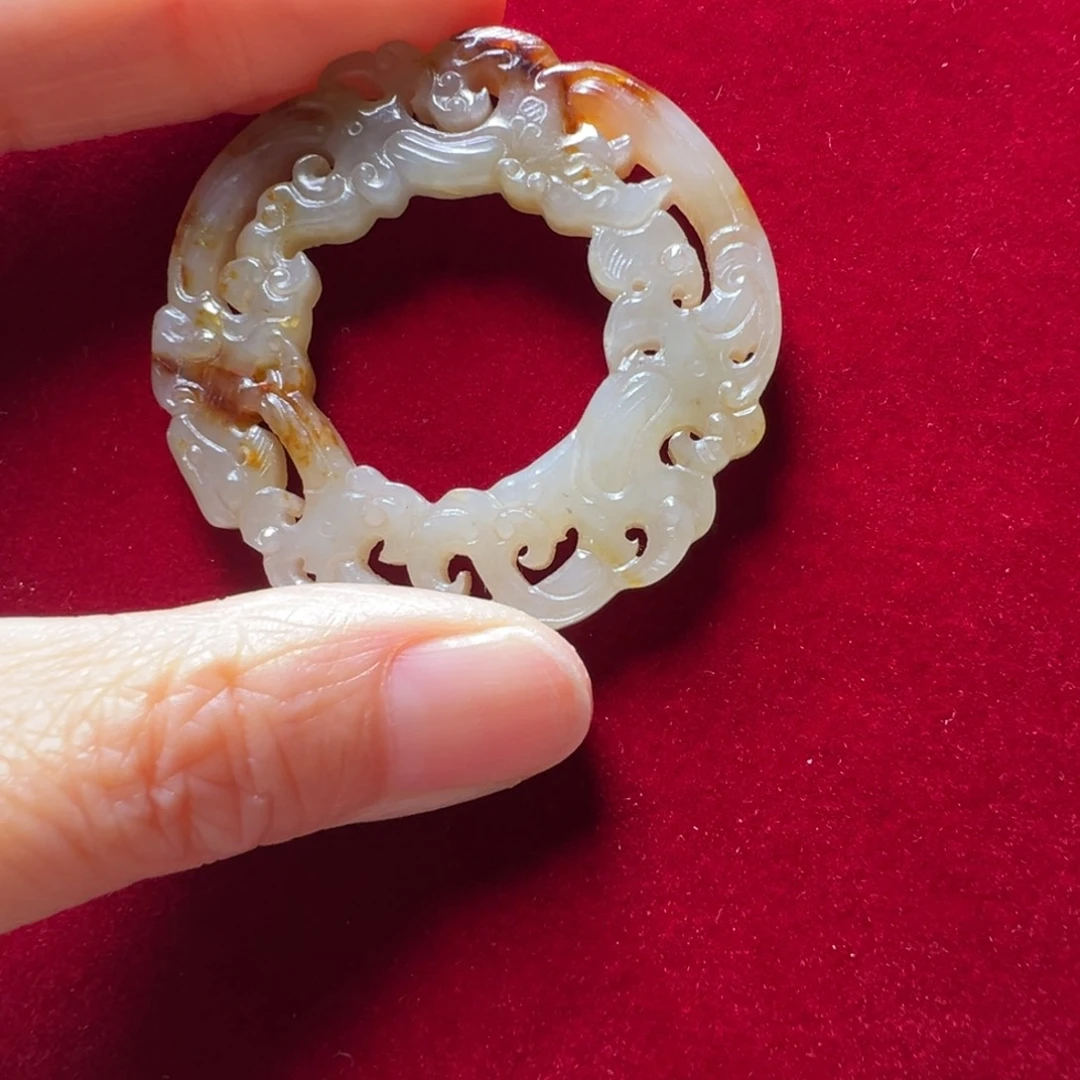 木***头和田玉（白玉）未镶嵌挂件