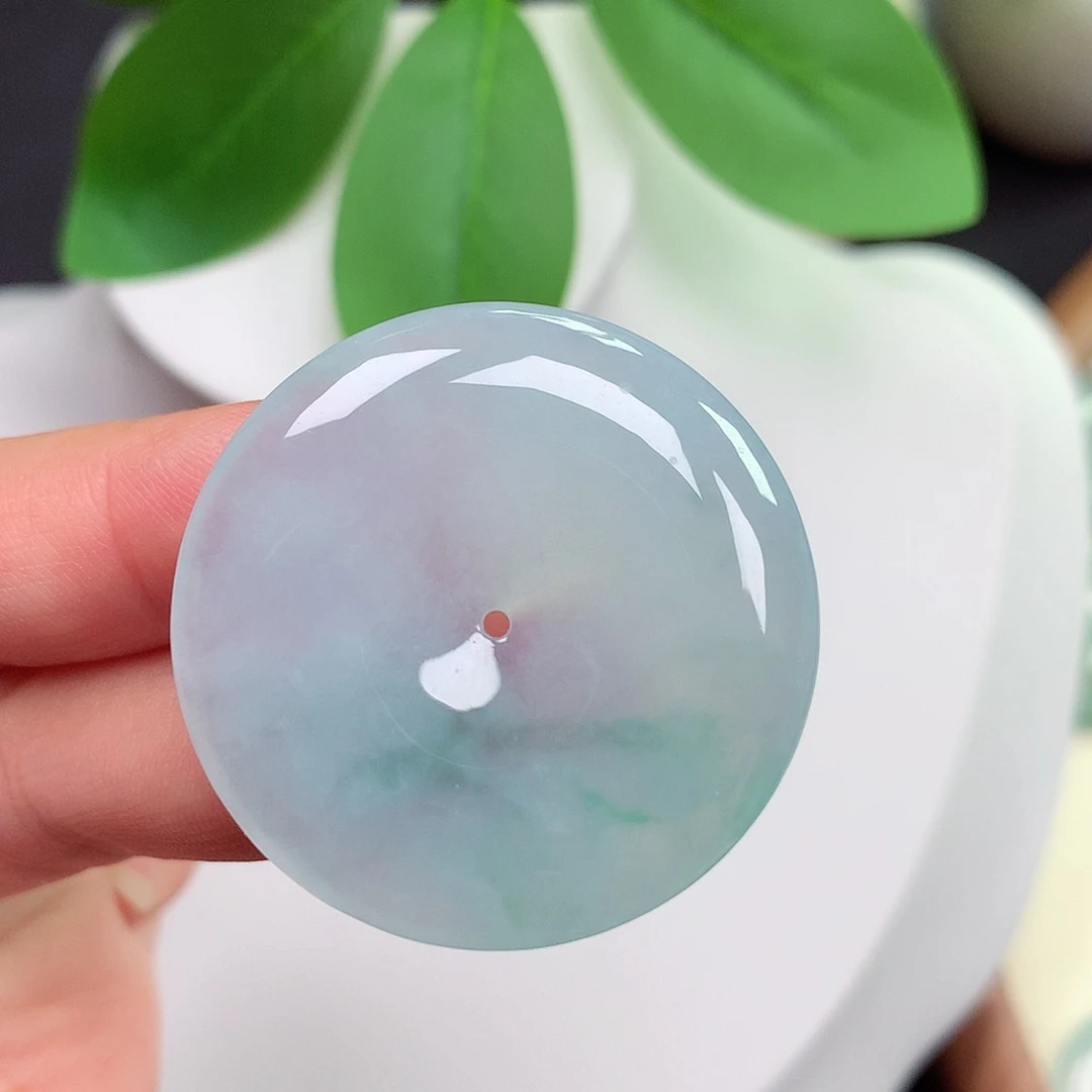 颈饰未镶嵌翡翠平安扣 34.8x5.9mm