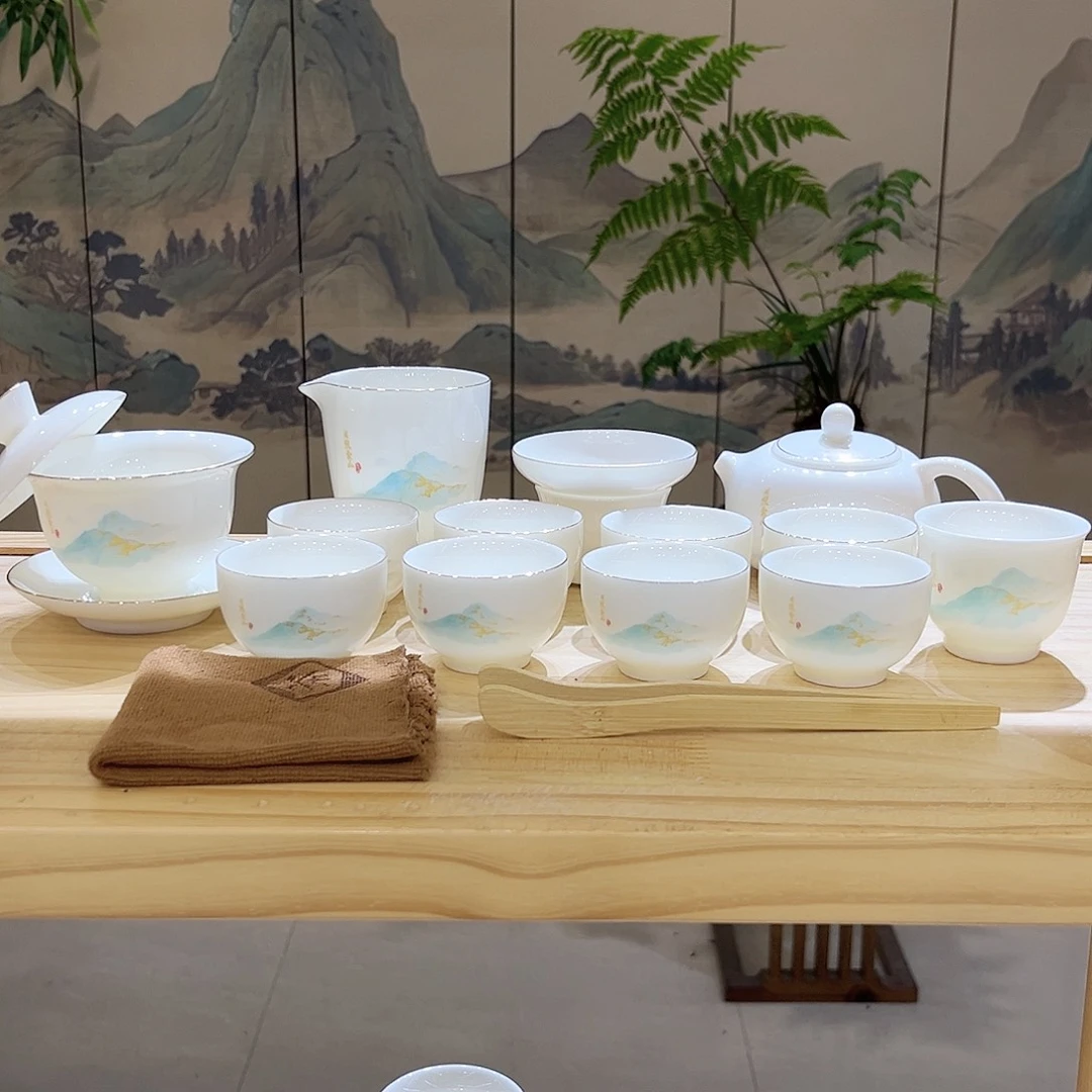 【都彩】日照金山羊脂玉瓷16头