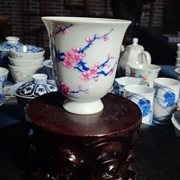 卓***凡景德镇陶瓷茶具套装摆件雪景主人杯