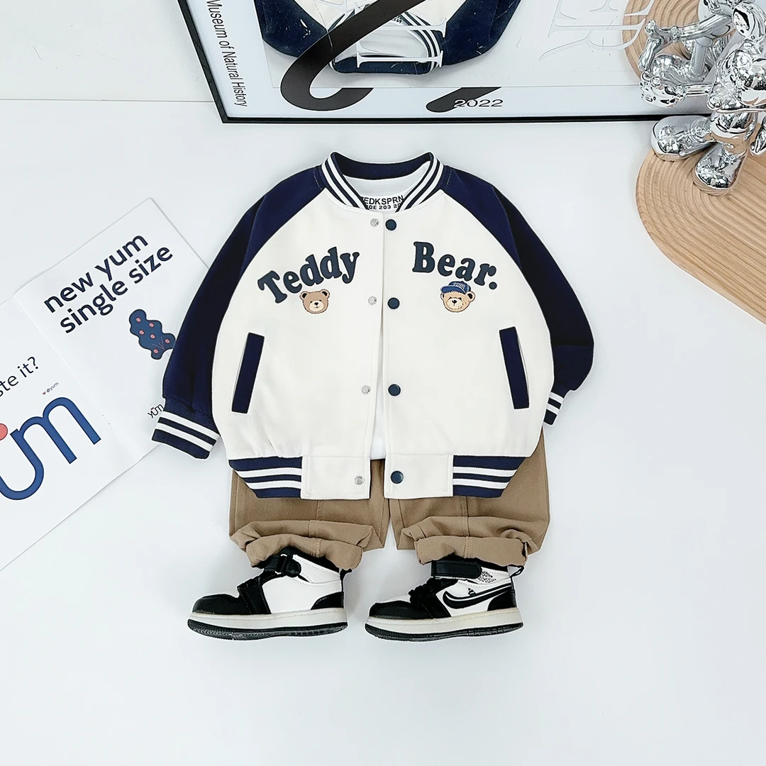 儿童外套春秋男童夹克2025新款春装 HZ25046 悠悠童话联名泰迪熊