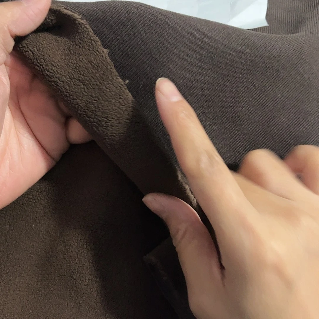 摩卡棕色奥利绒加厚1.8×2米长带螺纹