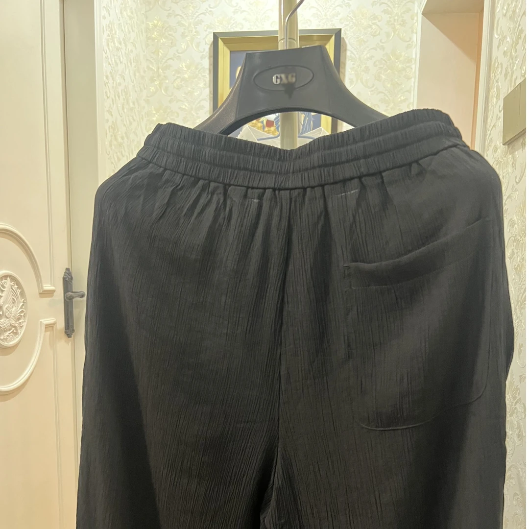 G家休闲裤黑色宽松