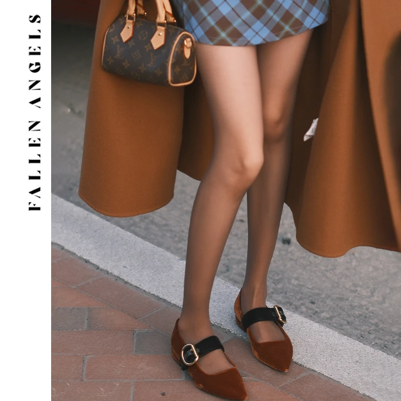 FallenAngels Origin碳灰色黑丝袜女薄款超柔软氛围感打底袜