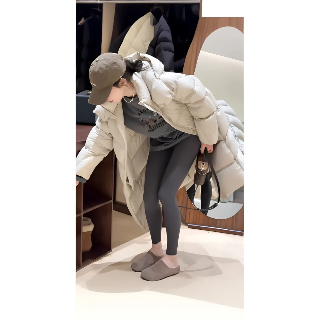 2024泡芙小姐冬季韩版宽松新国标90白鸭绒休闲时尚羽绒服外套保暖