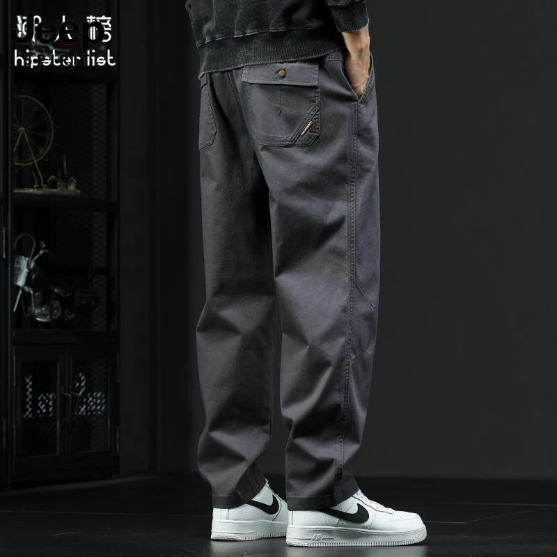 Jeep吉普美式工装裤男休闲裤秋季新款宽松大码阔腿裤男直筒裤