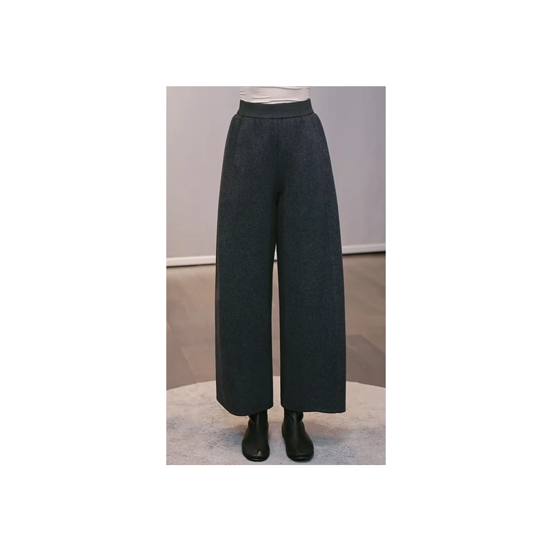 『100双面羊绒裤』女士高档新款气质九分香蕉裤JY1506