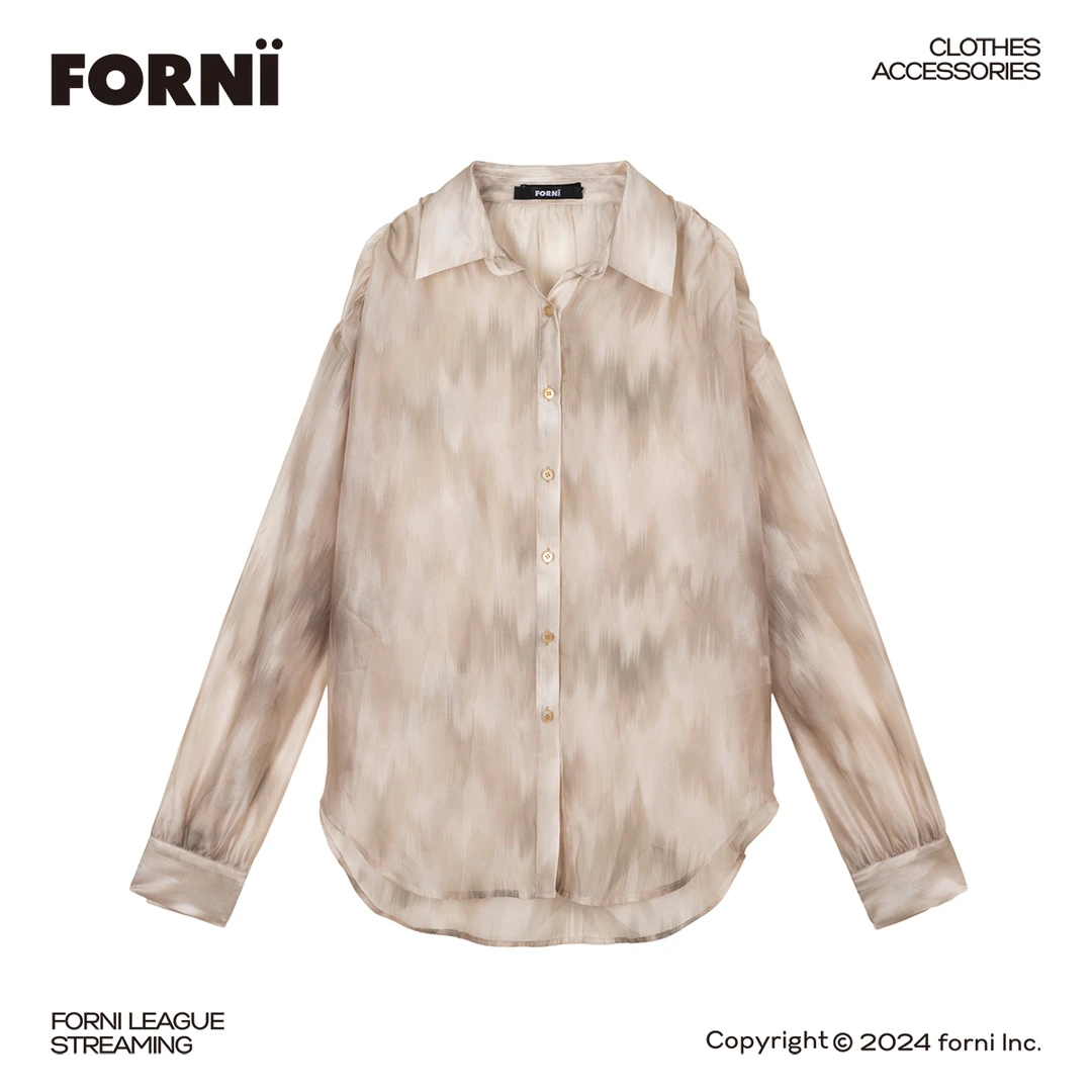 FORNI 轻薄晕染衬衫