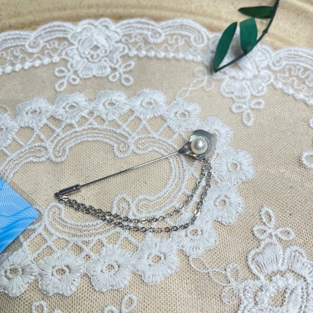 全新未使用  【六六中古】孤品优雅感海水珍珠胸针ad4821