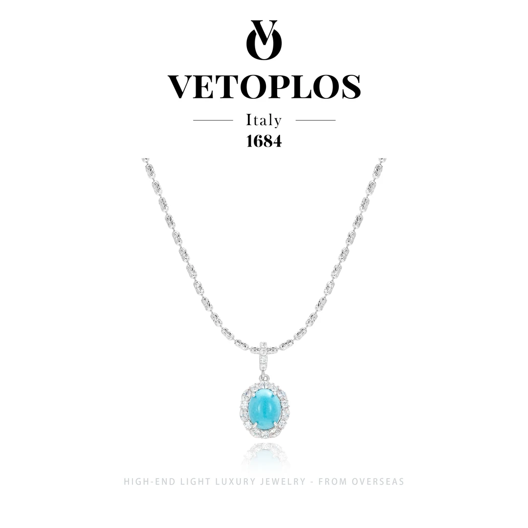 【松蓝之镜】Vetoplos定制款高奢蓝绿项链F0122