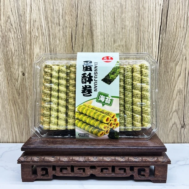 闽享海苔芝麻蛋酥卷420g盒装香脆休闲松香酥脆零食新鲜解馋饼包邮