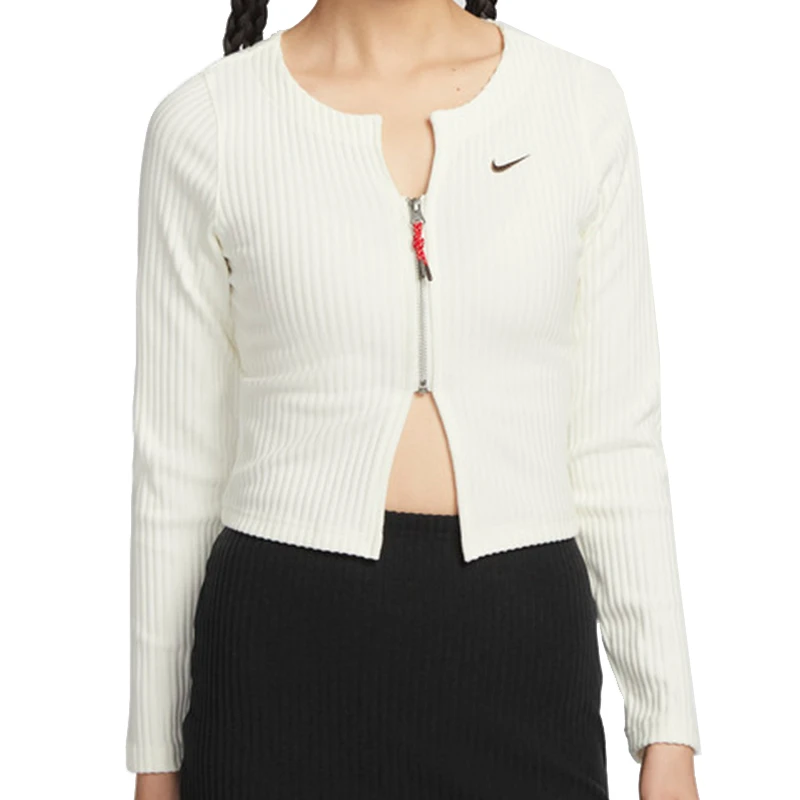 NIKE耐克女子AS W NSW NK CHLL KNT RIB FZ毛线开衫HV8459-133