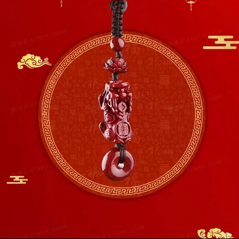 【先生推荐】本命手链莲花貔貅扣钥匙扣男女款汽车挂件平安扣挂饰