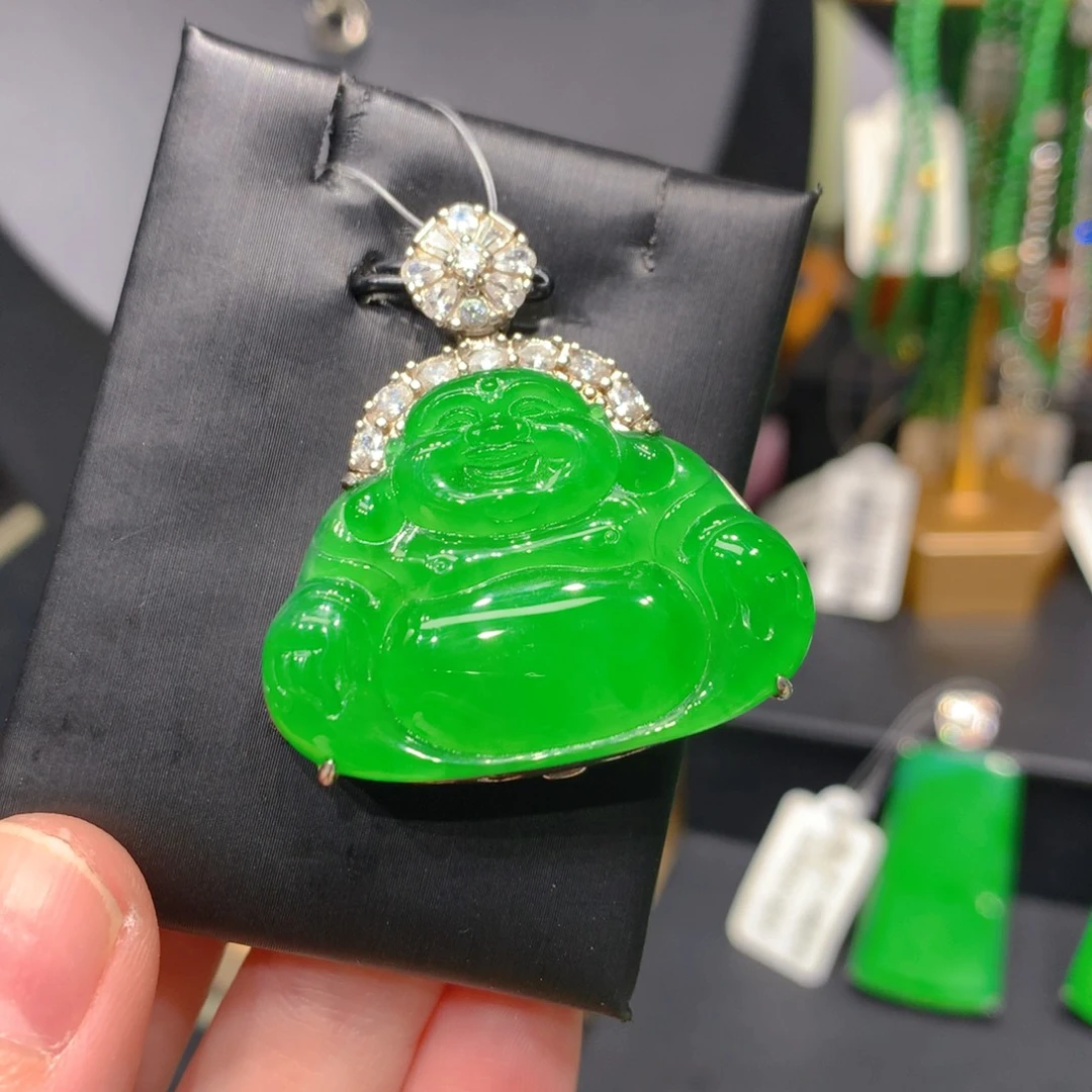 翡翠银S925镶嵌颈饰