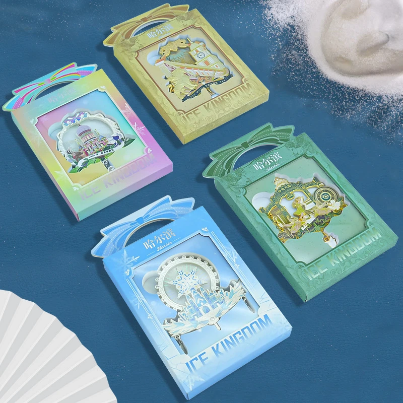 哈尔滨金属冰箱贴中国城市文创冰雪大世界摩天轮可旋转金属冰箱贴