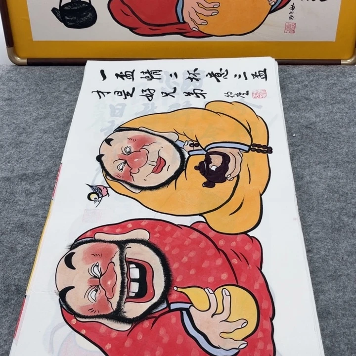 国画手绘禅意画一物一拍