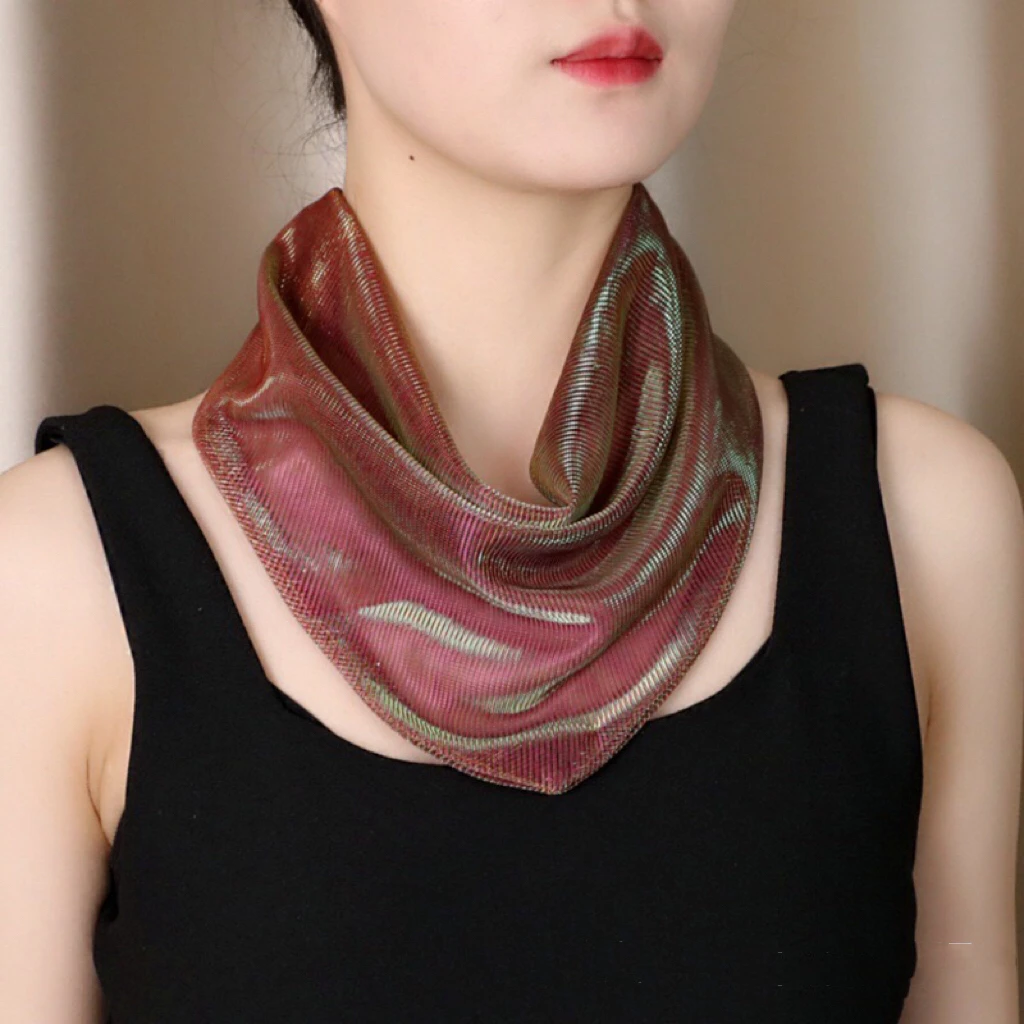 炫彩三角巾(贝珠款)新款护颈装饰领巾春秋围巾时尚百搭丝巾女