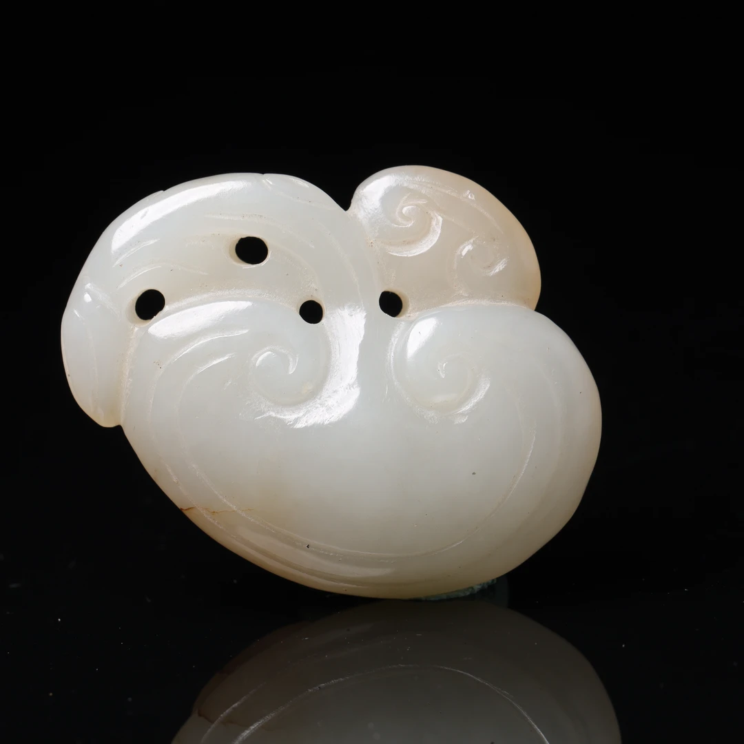 清代和田玉福寿如意挂坠