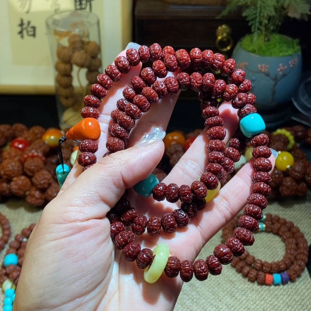 金刚菩提手串95玉化108高定深