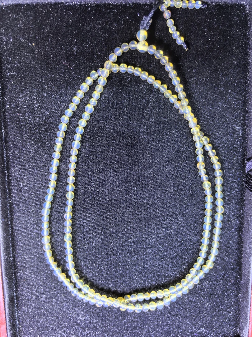 缅甸琥珀蓝珀108手工