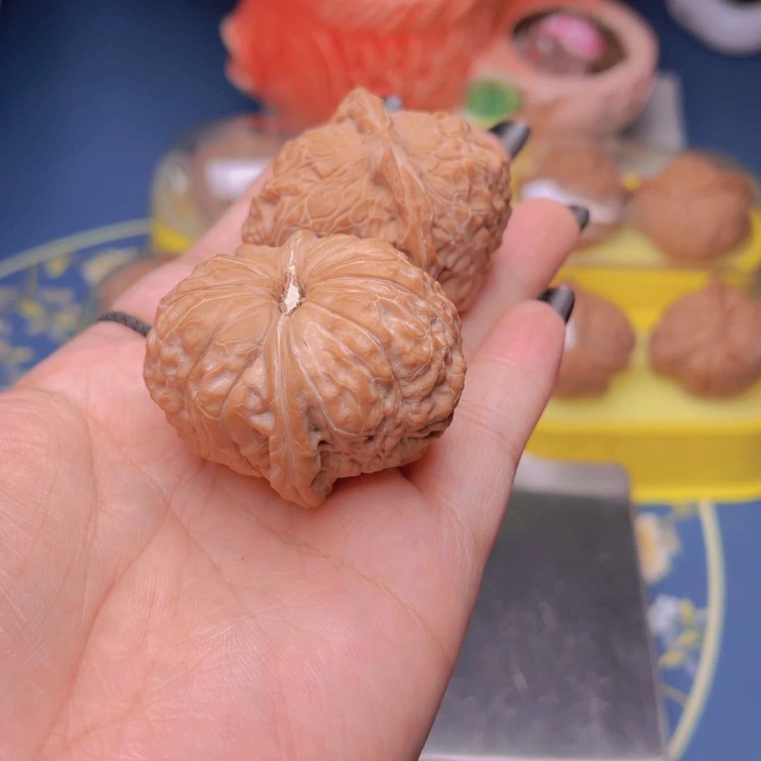 文玩核桃把件刘*子南瓜墩42