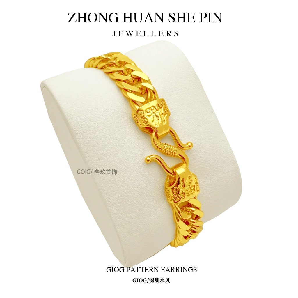 合金手链 手链老板马鞭手链时尚百搭经典霸气金色手链手工马鞭