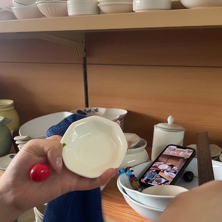 新骨瓷11微瑕3.25寸八边酱料碟