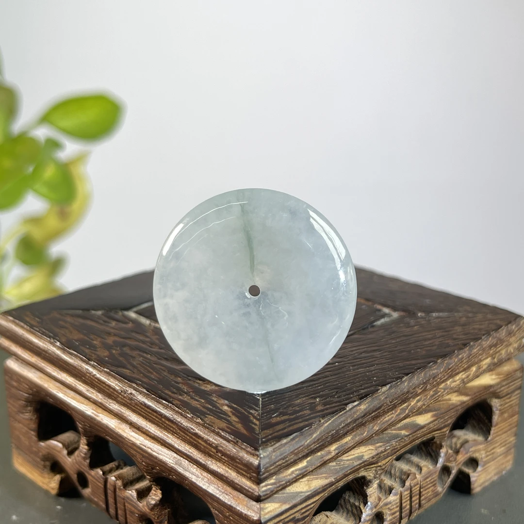 JYB02-97  天然缅甸A货翡翠  平安扣