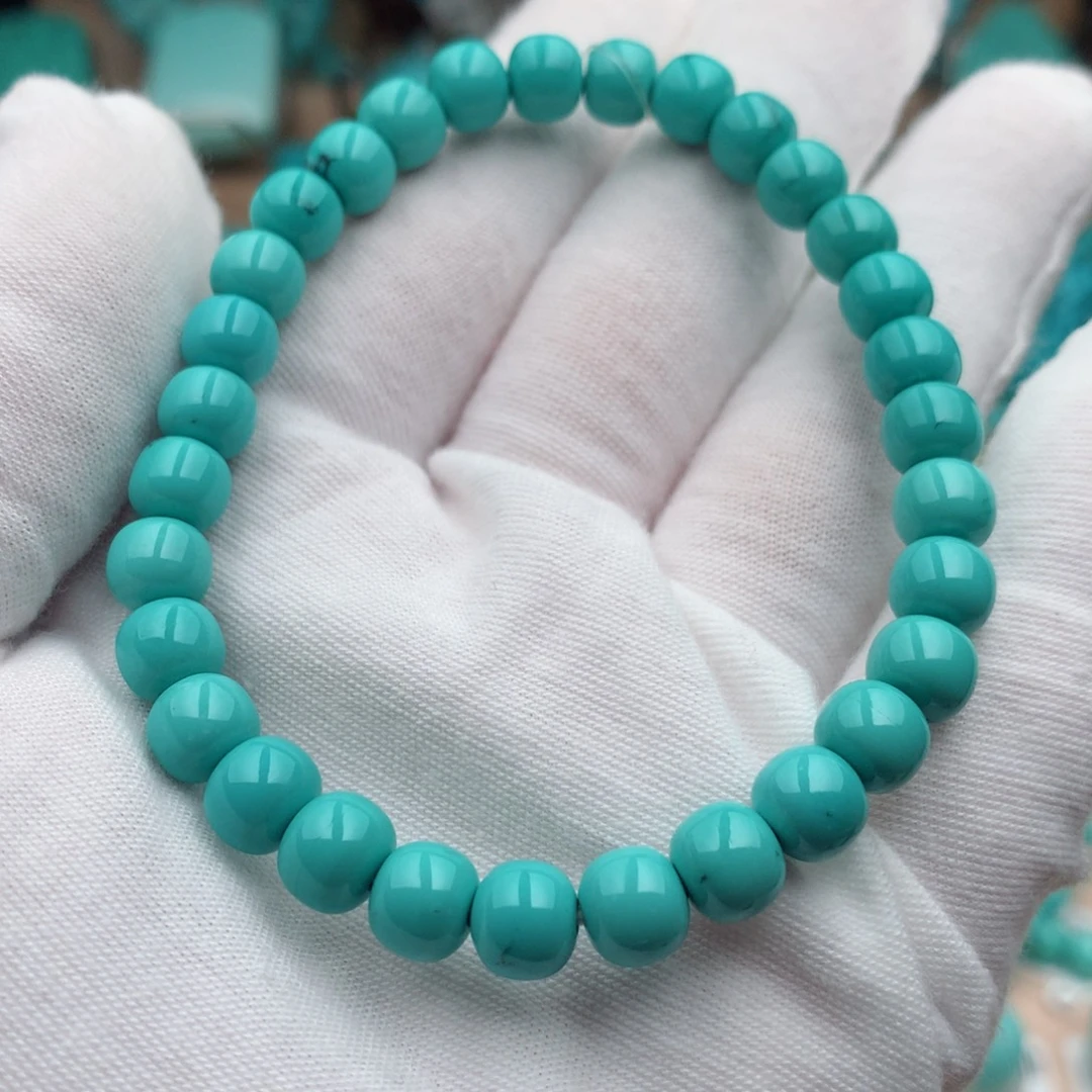 未镶嵌绿松石珠宝奇石7mm