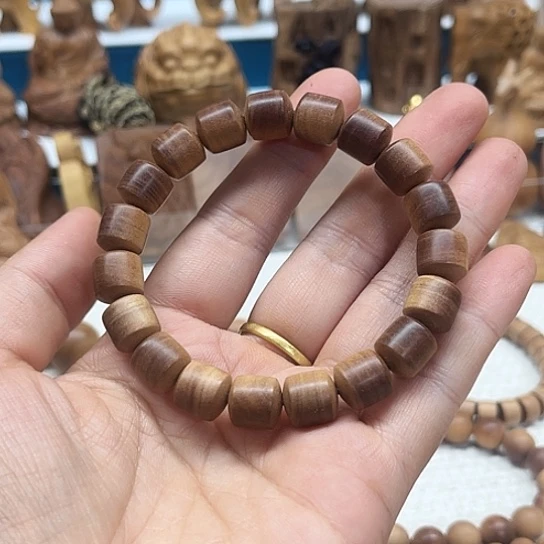 檀香木无事牌夏****老山檀香桶珠