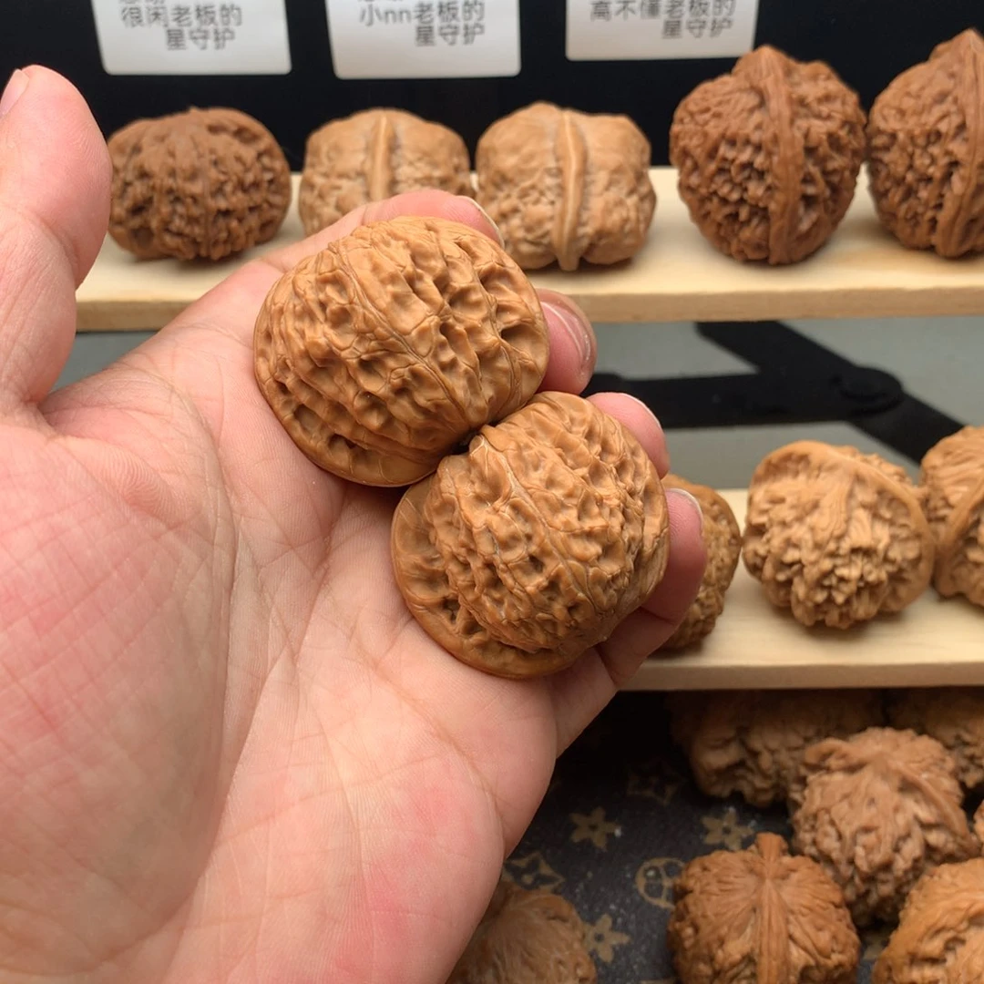 文玩核桃把件40尺全品无修磨盘