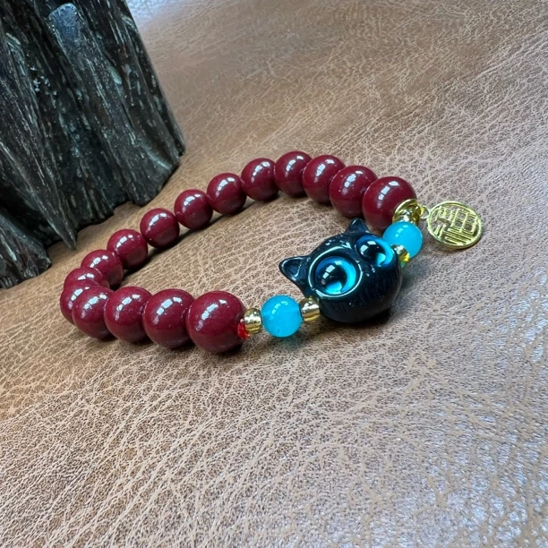 天然辰砂AS 171精品手串（无礼盒）