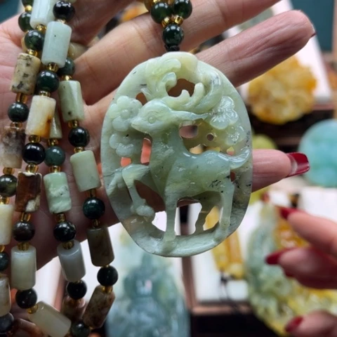 岫玉挂件未镶嵌挂件