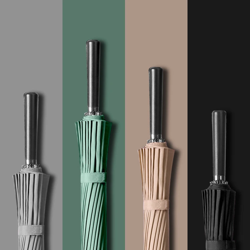 24骨长柄雨伞大号双人加固晴雨两用直柄伞遮阳伞加厚加大暴雨专用