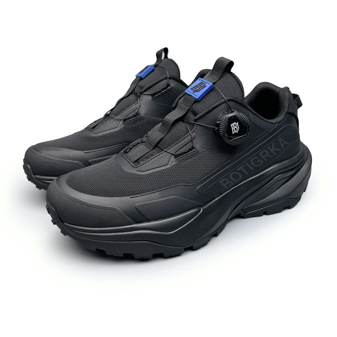 BIEUBRAYR【户外运动】旋转扣舒适户外防滑休闲透气黑色运动男鞋