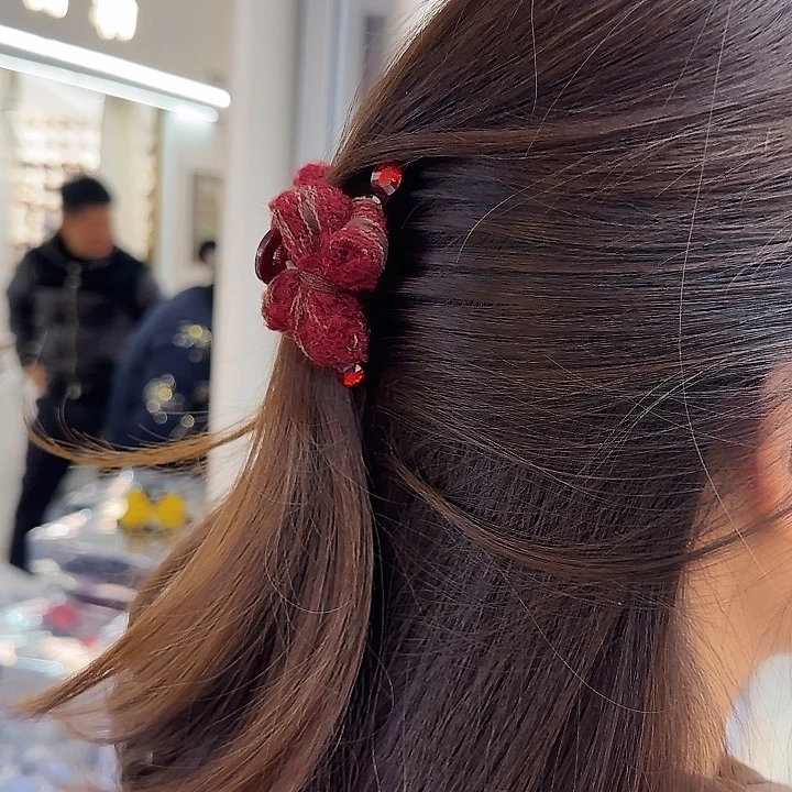 三醋酯纤维红色小抓夹-49