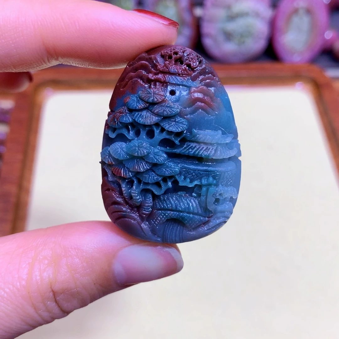 玛瑙未镶嵌挂件盐源定制