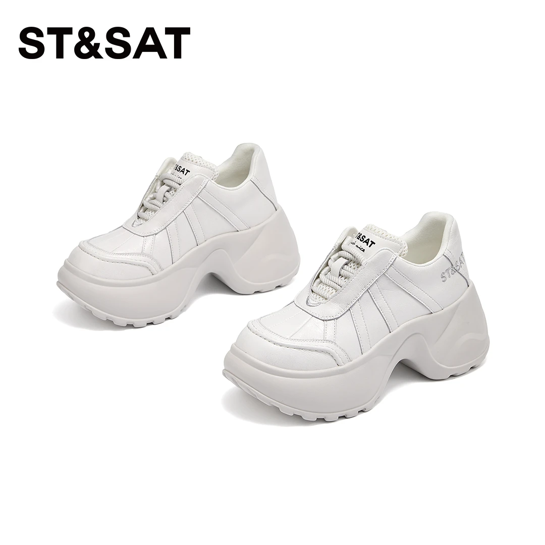 St&Sat/星期六舒适休闲鞋2025春新款潮流韩国风厚底增高万搭女鞋