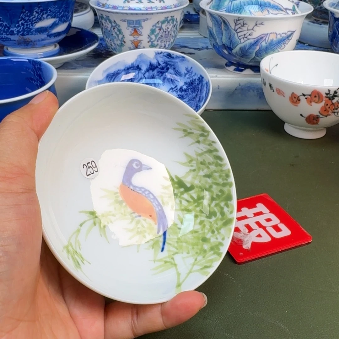 陶景德镇纯手绘茶具圆圆259