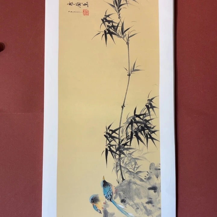 国画听兰老师花鸟