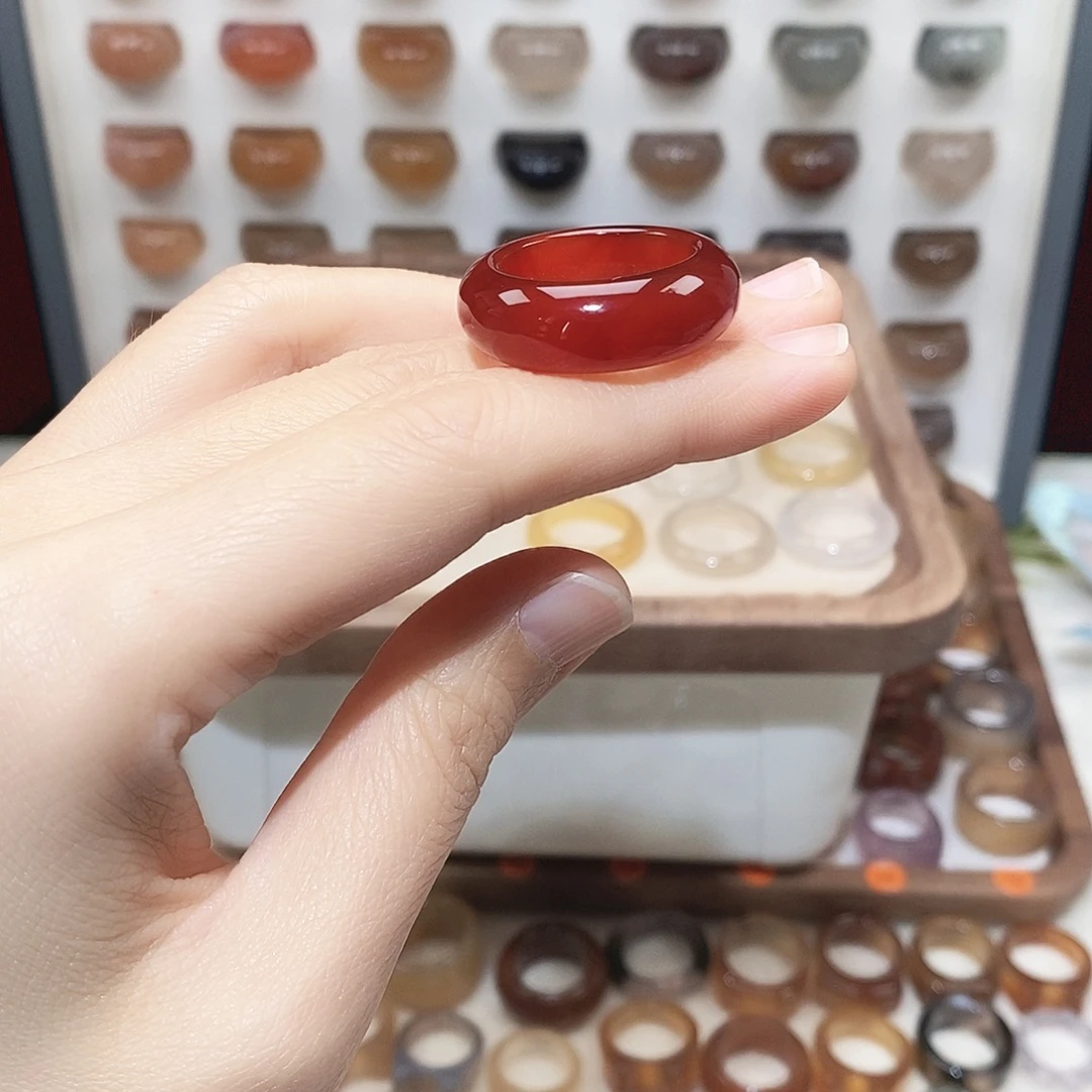 @***@玛瑙/玉髓未镶嵌戒指港21