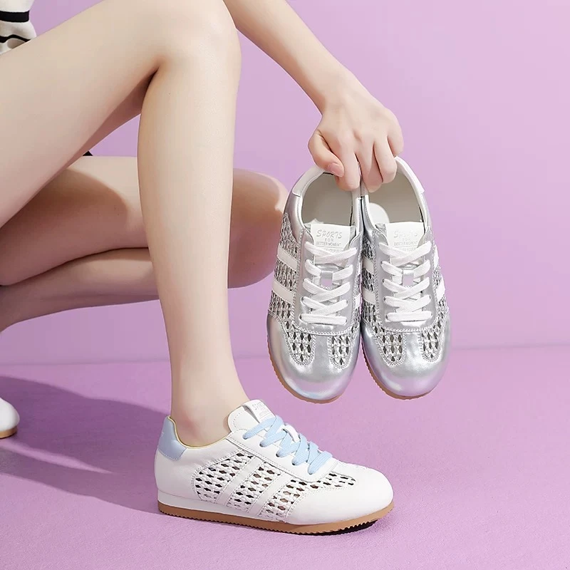 镂空透气阿甘鞋女鞋夏网鞋百搭运动休闲板鞋20085