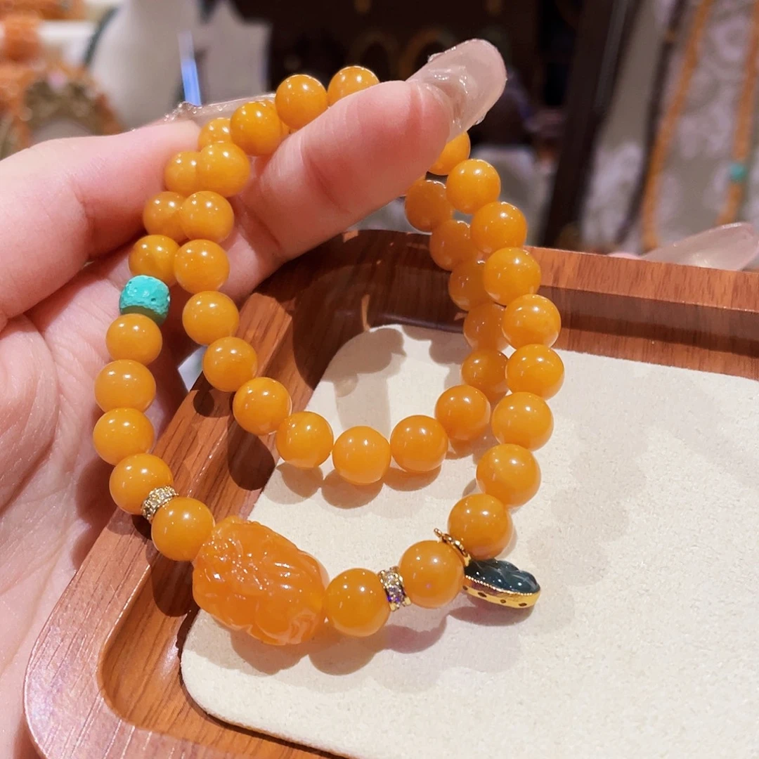 蜜蜡未镶嵌手串手串