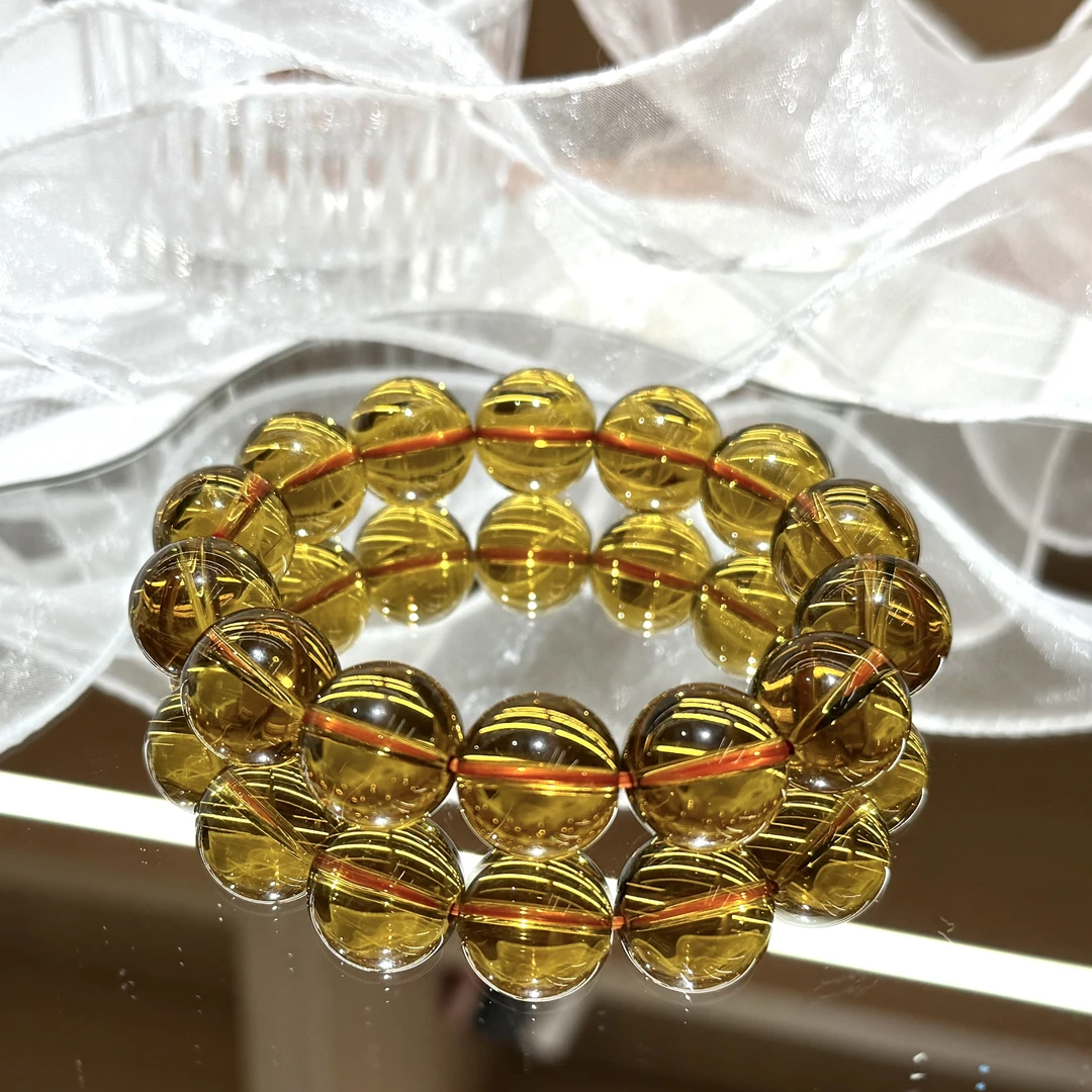 高端定制巴西黄水单圈手链多圈手链手串暴力黄手链男女礼物