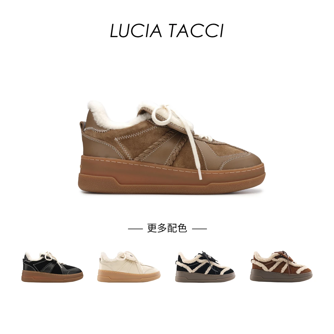 LUCIA TACCI原创设计师｜25秋冬新品牛皮翻折鞋舌厚底德训鞋